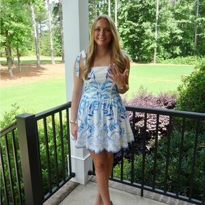 MABLE Blue and White spring dress